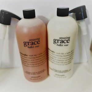 Philosophy Super-Size Amazing Grace Ballet Rose Shower Gel & Body Emulsion Duo!